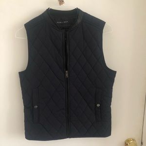 Navy quilted vest size S